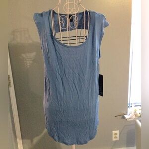 90 degree by reflex women rayon Blue active sleeveless shirt backless